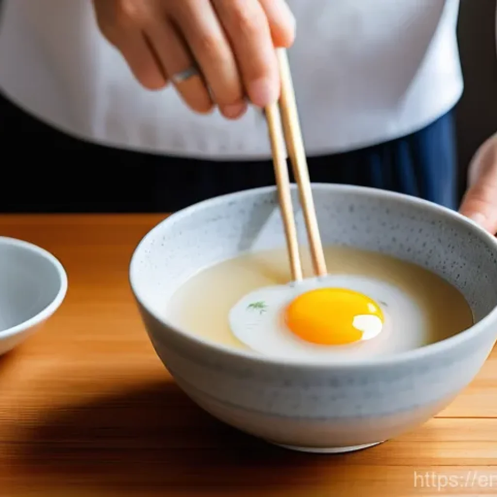 일본식 계란찜 만드는 법 - **A Serene Culinary Moment: Crafting the Chawanmushi Liquid Foundation**
    A close-up, high-angle ...