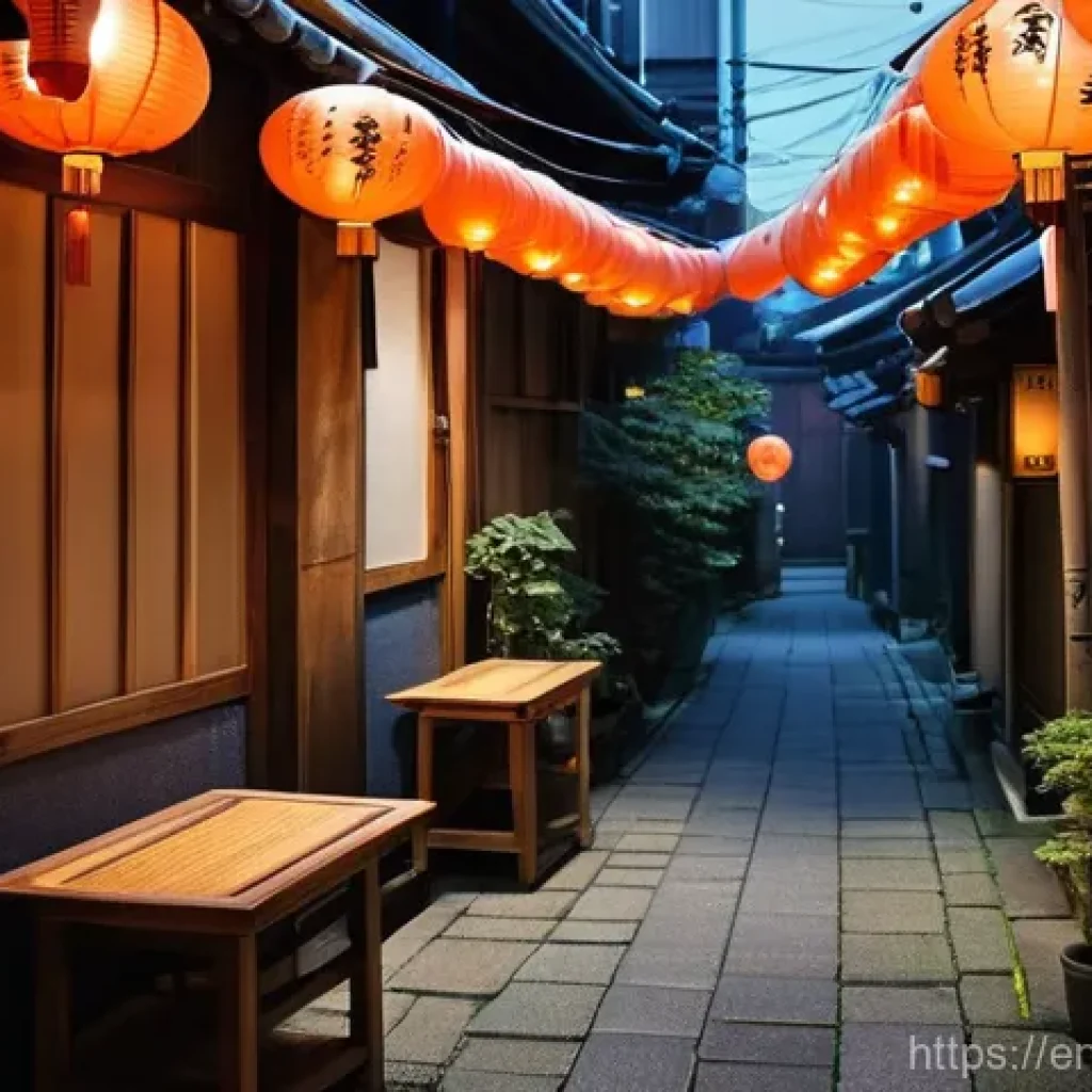 이자카야 분위기 있는 장소 - **Prompt: The Alluring Entrance of a Hidden Izakaya**
    "A photorealistic, cinematic shot of a nar...