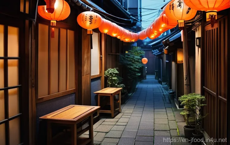 이자카야 분위기 있는 장소 - **Prompt: The Alluring Entrance of a Hidden Izakaya**
    "A photorealistic, cinematic shot of a nar...