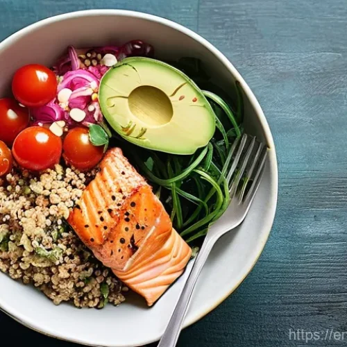 Home 14 일본식 생강 절임 - **A Vibrant Gari-Infused Grain Bowl.**
A beautifully composed overhead shot of a colorful, healt...